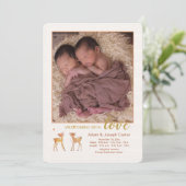 Le jumeau adule le faire-part de naissance de (Debout devant)