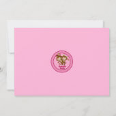 Le JUMEAU Monkeys les invitations MM2 ROSE de baby (Dos)