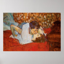 Le Kiss - Poster de Henri de Toulouse-Lautrec