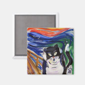 Le Kitty Scream Custom Art Refrigerator Magnets (Recto/Verso)