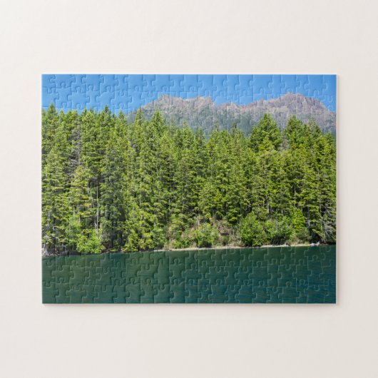 Le lac Cushman dans un puzzle d'été (Horizontal)
