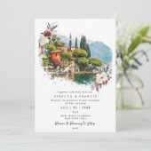 Le lac de Côme, Italie faire-part de mariage flora (Debout devant)
