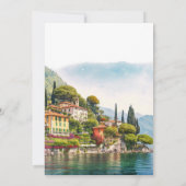 Le lac de Côme, Italie faire-part de mariage flora (Dos)