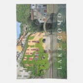 Le lac de Côme Nesso vue serviette de thé (Vertical)