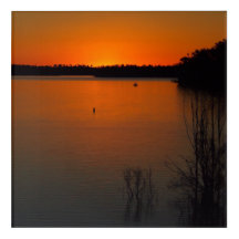 Le lac Monduran coucher soleil mur acrylique art