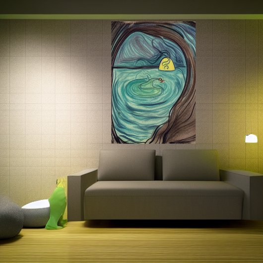 Le lac souterrain | AI Art Poster
