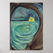 Le lac souterrain | AI Art Poster (Devant)
