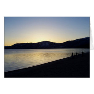 Le lac Tahoe au coucher du soleil