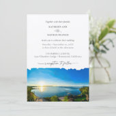 Le lac Tahoe Destination Mariage Invitation (Debout devant)