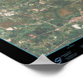 Le lac Vermilion, Minnesota affiche satellite (Coin)