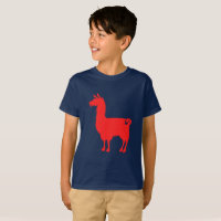 Le lama rouge badine le T-shirt