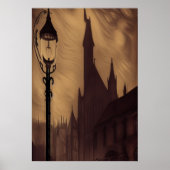 Le lampadaire de la ville | AI Art Poster (Devant)