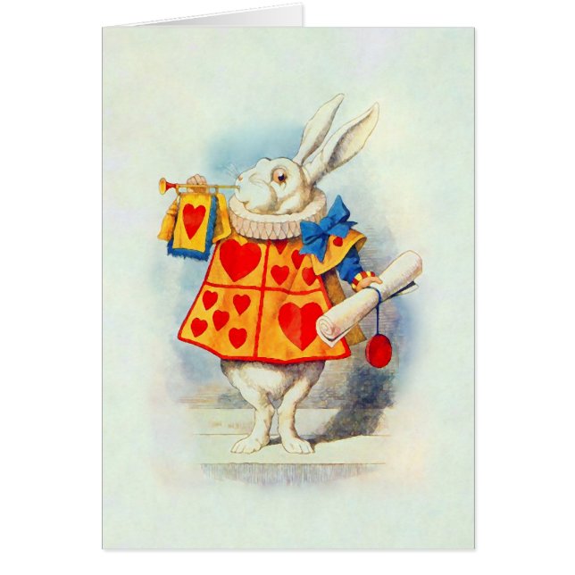 Le lapin à Alice au pays des merveilles ~ Carte (Devant)