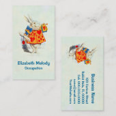 Le lapin à Alice au pays des merveilles - Carte de (Devant / Derrière)