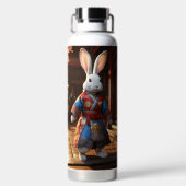 "Le lapin dans une bouteille : une scène fantasque (Plage)