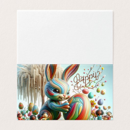 Le lapin de Pâques Abstrait sourit (Outside Unfolded)