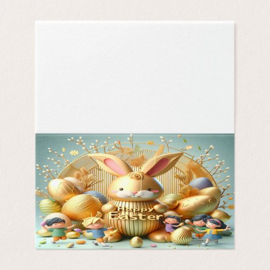 Le lapin de Pâques en or Abstrait (Outside Unfolded)