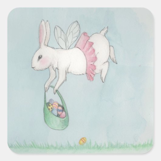 Le lapin de Pâques est sur le chemin Stickers (Devant)
