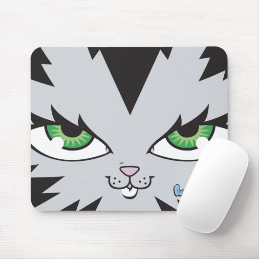 Le lapin Kitty font face au tapis de souris (Avec souris)