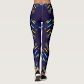 Le legging présente un fond violet foncé (Dos)