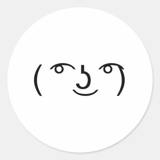 Le Lenny Face Ronde Sticker (Voorkant)