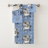 Le léopard des neiges et les flocons de neige (En situation)