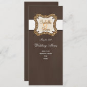 Le léopard orange Brown repère la carte de menu de (Devant / Derrière)