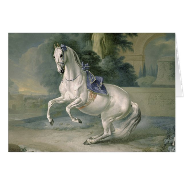 Le levade "Leal" blanc d'en d'étalon, 1721 (Devant horizontal)