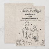 Le lien d'une vie : une invitation de mariage (Devant / Derrière)