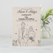 Le lien d'une vie : une invitation de mariage (Debout devant)
