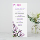 Le lilas s'embranche menu de mariage (Debout devant)