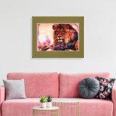 Le Lion 3 - Toile Enveloppée (Insitu(Salon))