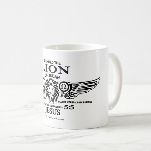 Le Lion de Juda Mug à café (Devant droit)