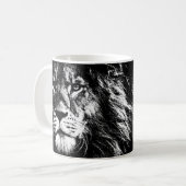 Le Lion De Tasse De Café Face Au Roi Animaux Modèl (Devant gauche)