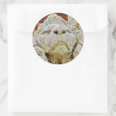 Le lion distant de Massa, autocollant rond, (Sac)