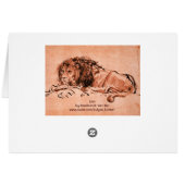 LE LION DU CAP MENANT VERS LE BAS, Rose Black (Dos Horizontal)