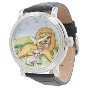 Le lion et la montre d'agneau (w/Numbers)