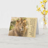 Le lion obtiennent la carte bonne (Fleur jaune)