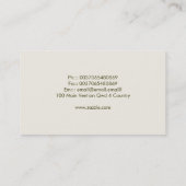 le lis fleurit le carte de visite (Dos)