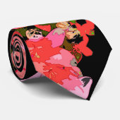 Le lis rose rouge fleurit la cravate tropicale (Roulé)