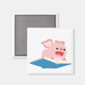 Le livre volant et le aimant de cochon de dessin (Recto/Verso)