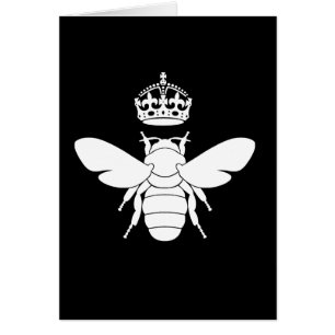 Le logo blanc de reine des abeilles… sont vous u