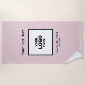 Le logo parfait Serviette de plage rose Sage (Devant)