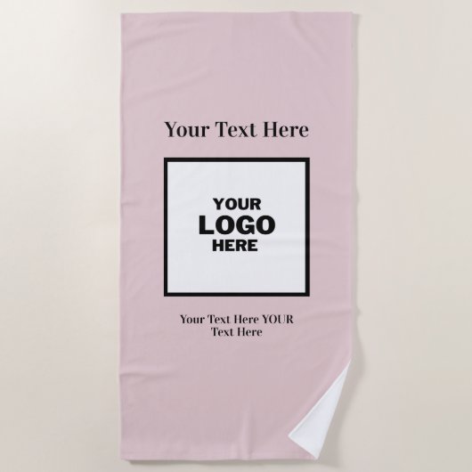 Le logo parfait Serviette de plage rose Sage (Devant)