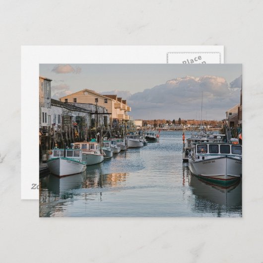 Le long de la carte postale de docks (Devant / Derrière)