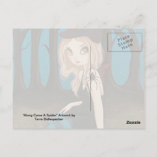 Le long est venu araignée - carte postale (Dos)