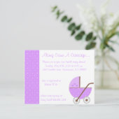 Le Long Est Venu Une Invitation De Baby shower Pur (Debout devant)