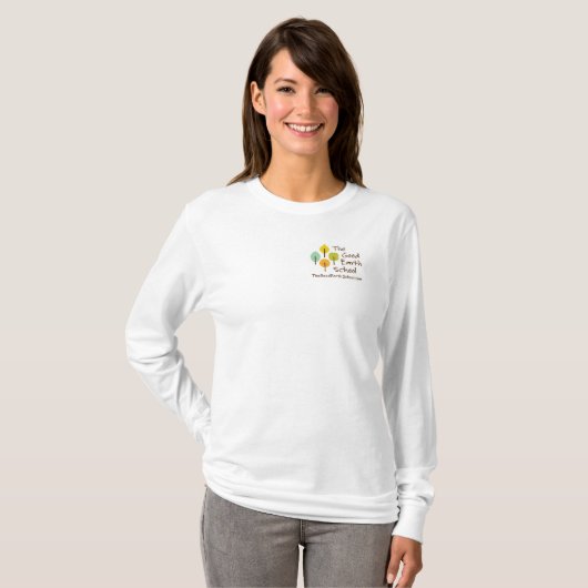 Le long T-shirt de douille de bonnes de la terre (Devant entier)