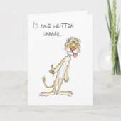 Le long temps, aucun écrivent ! Carte de lion (Devant)