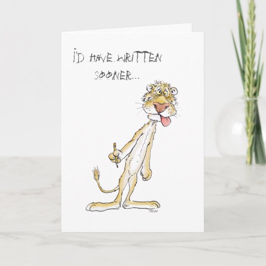 Le long temps, aucun écrivent ! Carte de lion (Devant)